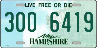 NH license plate 3006419