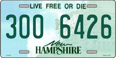 NH license plate 3006426