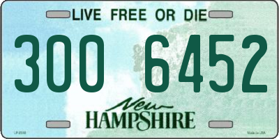 NH license plate 3006452