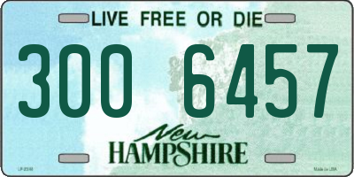NH license plate 3006457