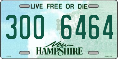 NH license plate 3006464