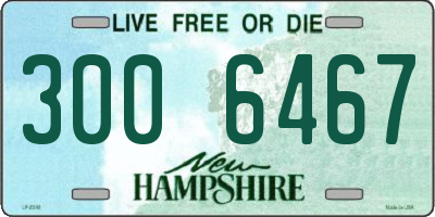 NH license plate 3006467