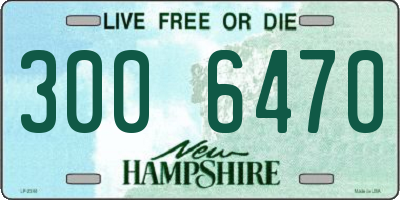 NH license plate 3006470