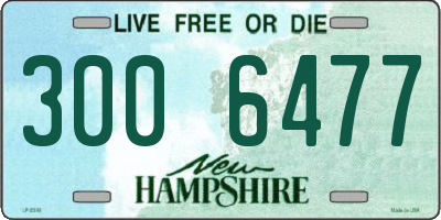 NH license plate 3006477