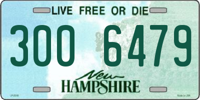 NH license plate 3006479