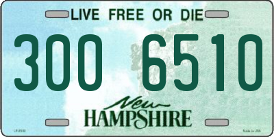 NH license plate 3006510