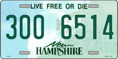NH license plate 3006514