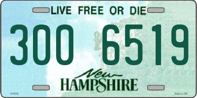 NH license plate 3006519