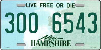 NH license plate 3006543