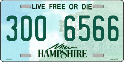 NH license plate 3006566