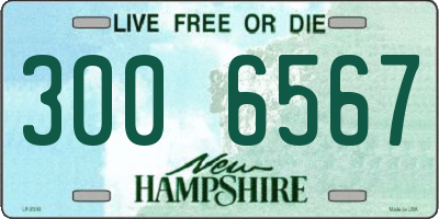 NH license plate 3006567
