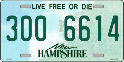 NH license plate 3006614