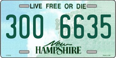 NH license plate 3006635