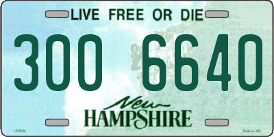 NH license plate 3006640