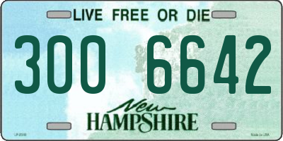 NH license plate 3006642