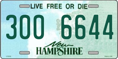NH license plate 3006644