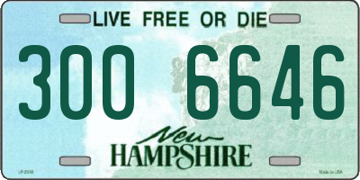NH license plate 3006646