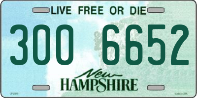 NH license plate 3006652