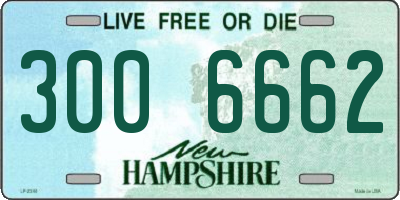 NH license plate 3006662