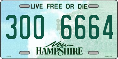NH license plate 3006664