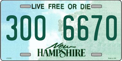 NH license plate 3006670