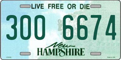 NH license plate 3006674