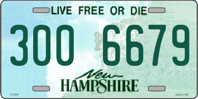 NH license plate 3006679