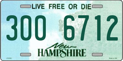 NH license plate 3006712