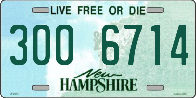 NH license plate 3006714