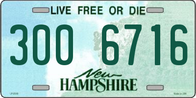 NH license plate 3006716
