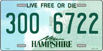 NH license plate 3006722