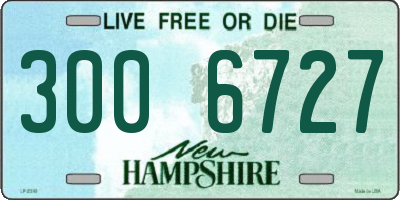 NH license plate 3006727