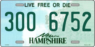 NH license plate 3006752