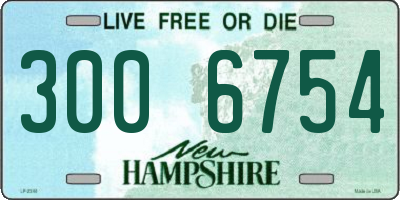 NH license plate 3006754