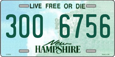 NH license plate 3006756