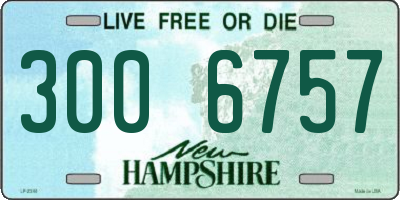 NH license plate 3006757
