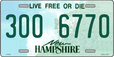 NH license plate 3006770