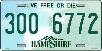 NH license plate 3006772