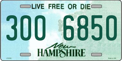 NH license plate 3006850