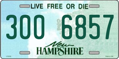 NH license plate 3006857