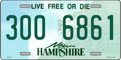 NH license plate 3006861
