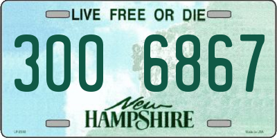 NH license plate 3006867