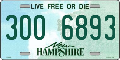 NH license plate 3006893
