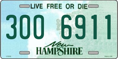 NH license plate 3006911