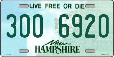 NH license plate 3006920