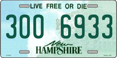 NH license plate 3006933