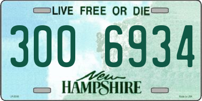 NH license plate 3006934
