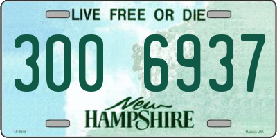 NH license plate 3006937