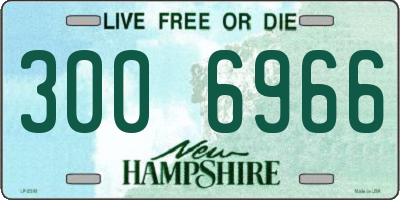 NH license plate 3006966