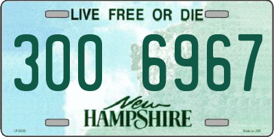 NH license plate 3006967